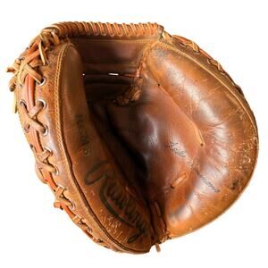 VTG 70s Rawlings RCM8 Ted Simmons Catcher’s Mitt RHT Deep Well Pocket Leather